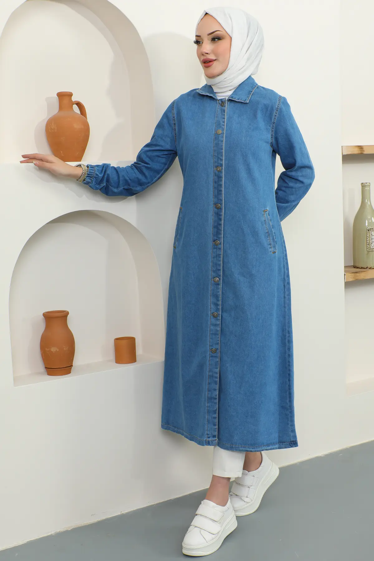 New Jean Abaya-detail