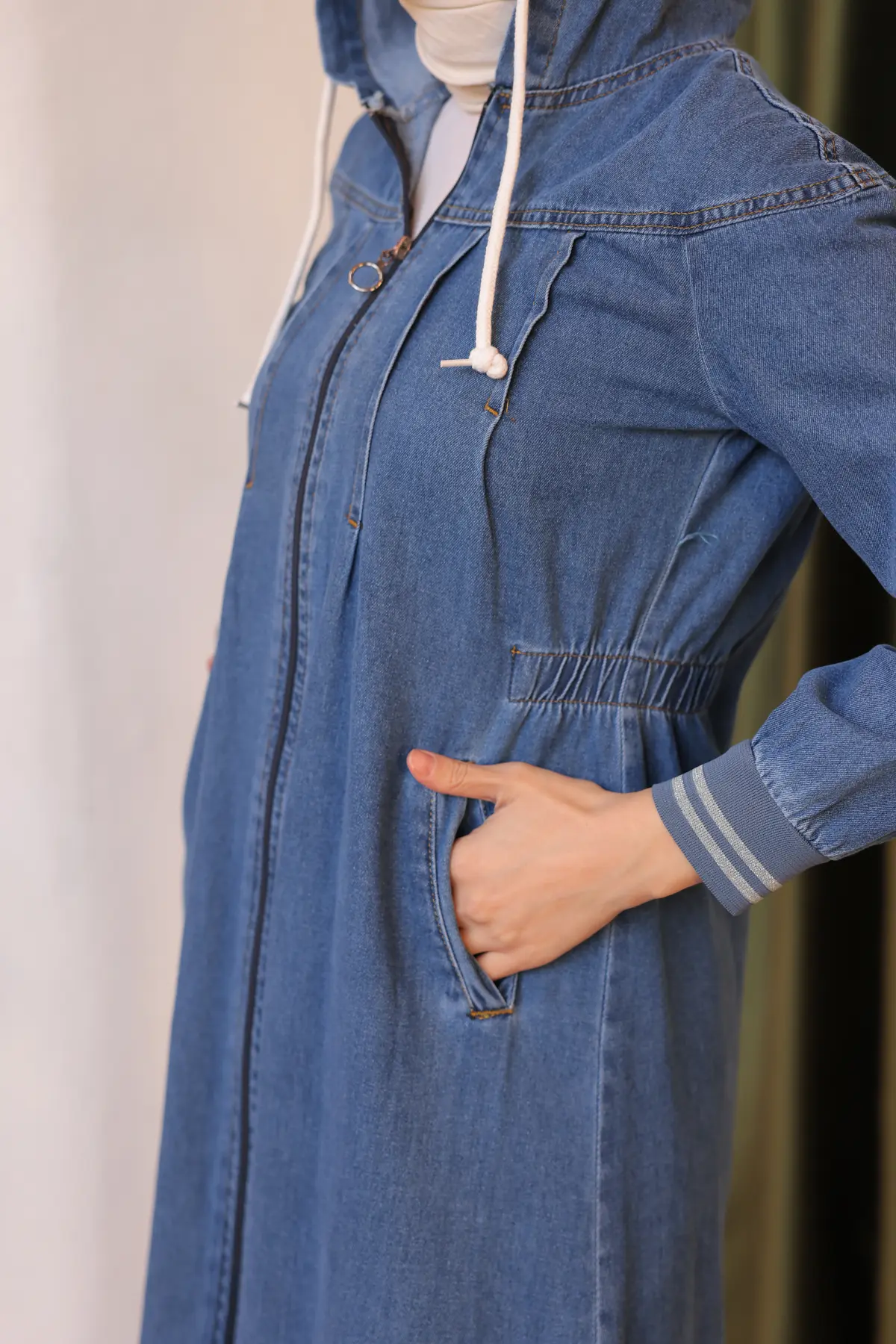 New Jean Abaya-detail