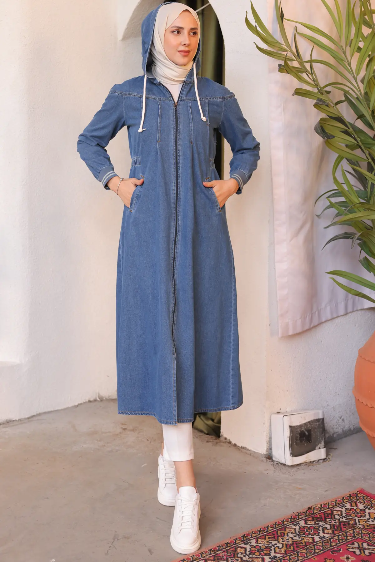 New Jean Abaya-detail