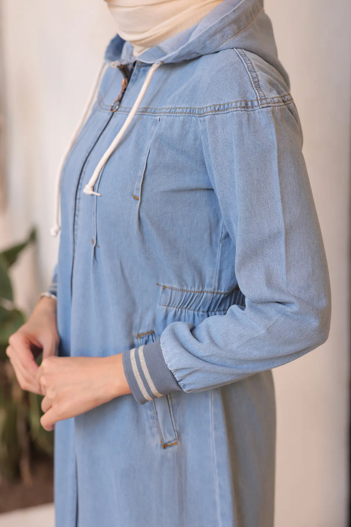 New Jean Abaya-detail