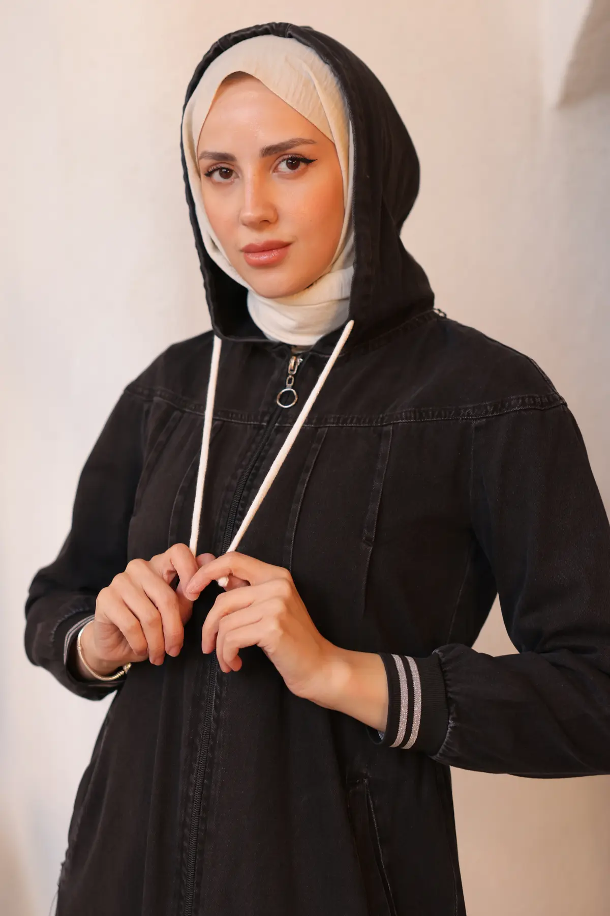 New Jean Abaya-detail