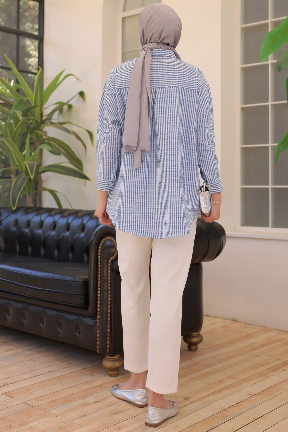 New Line Patterned Tunic-detail