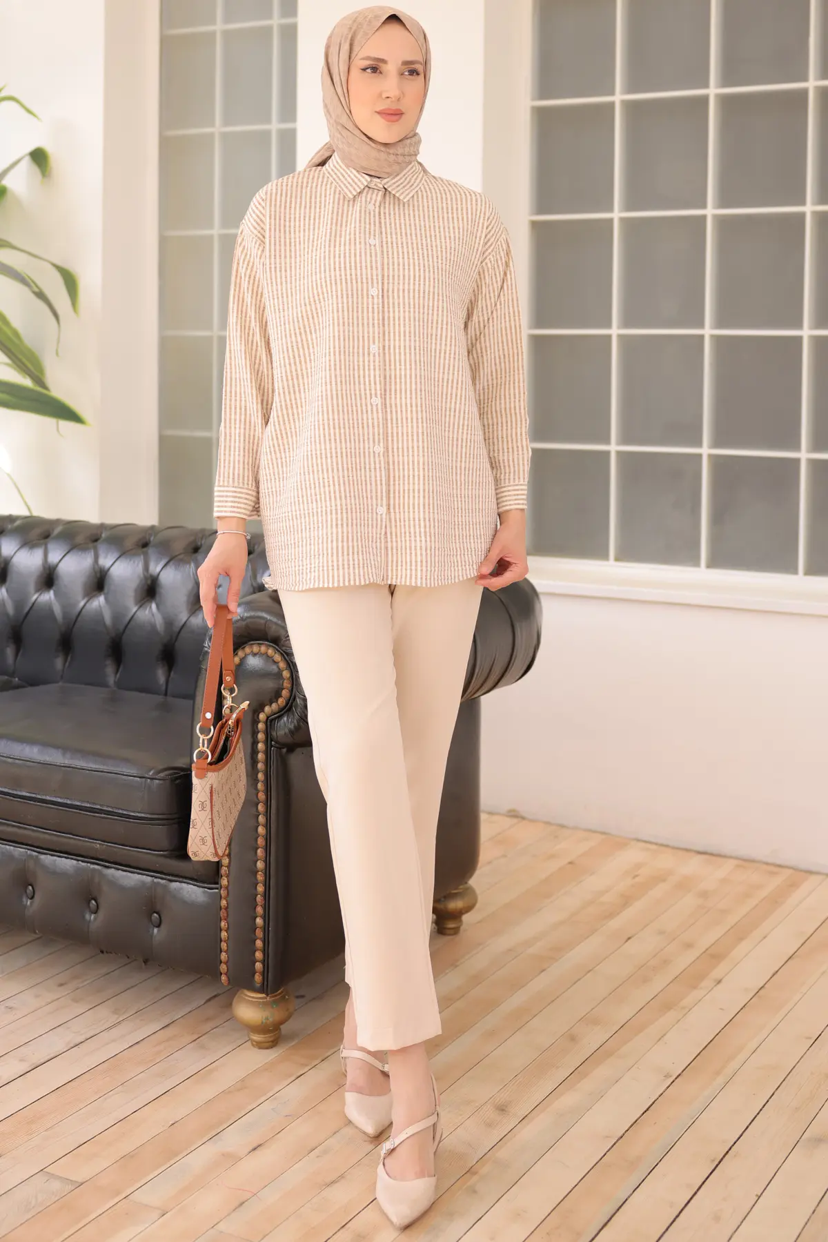 New Line Patterned Tunic-detail