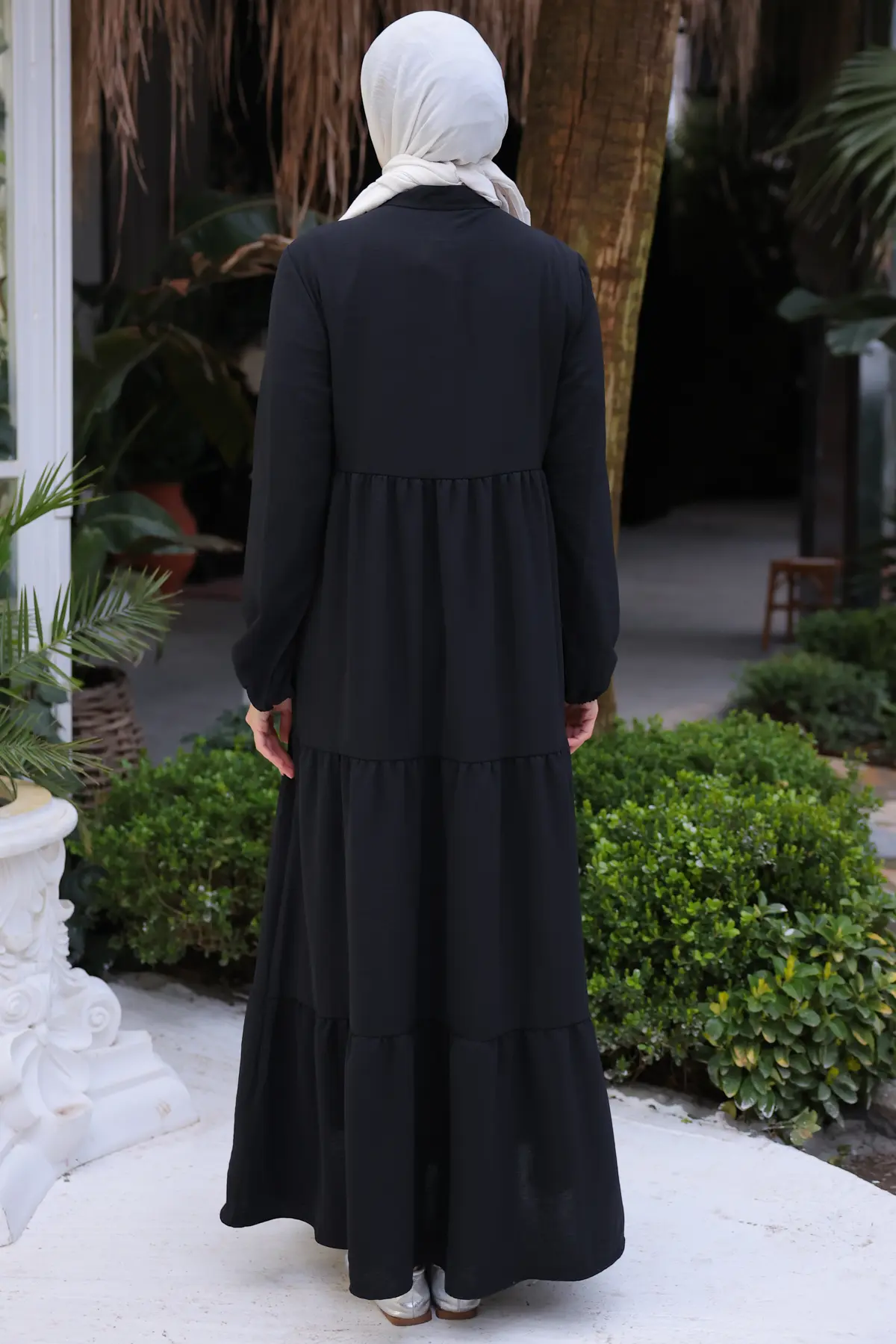 New Long Black Dress-detail