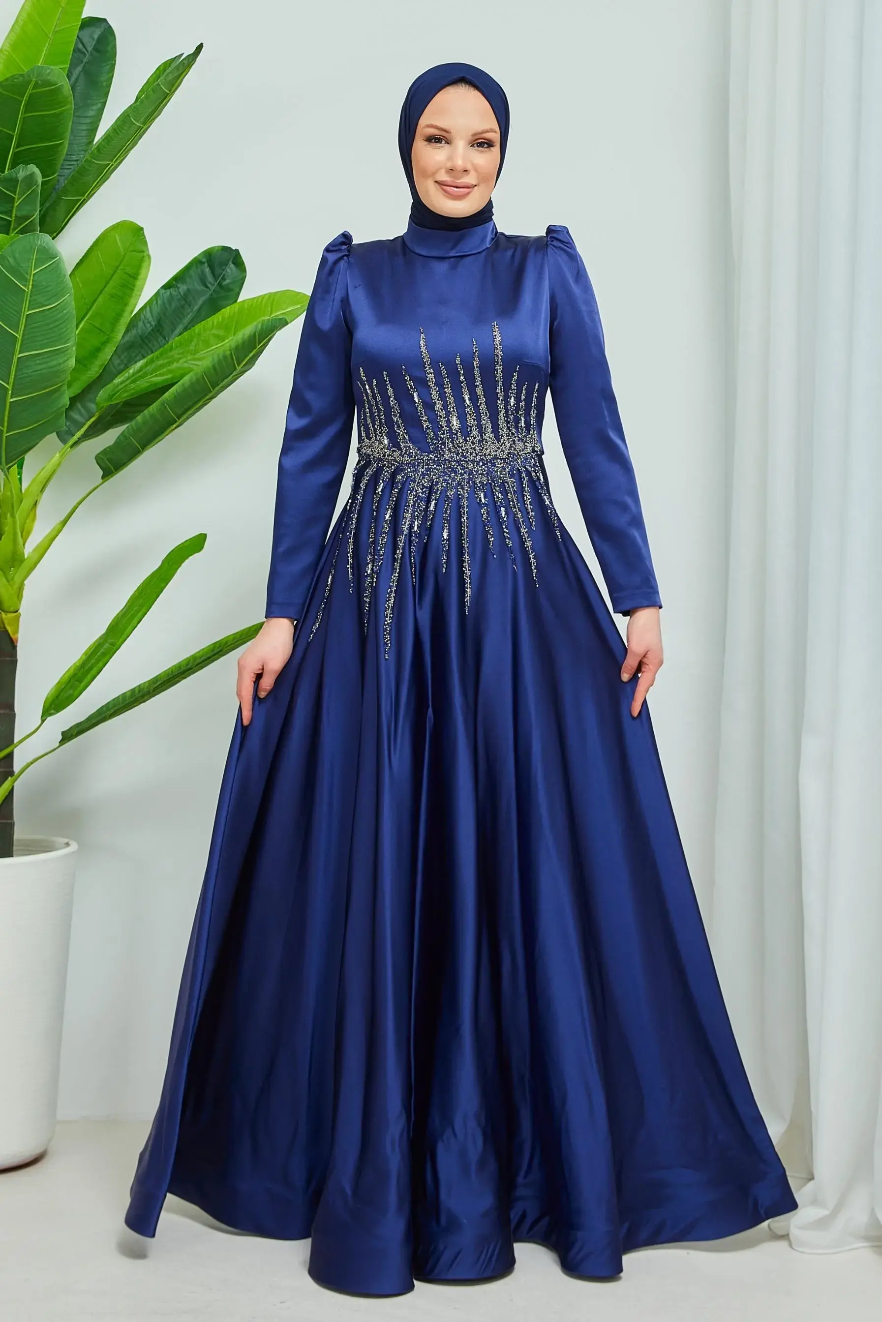 New Navy Blue Evening Dress