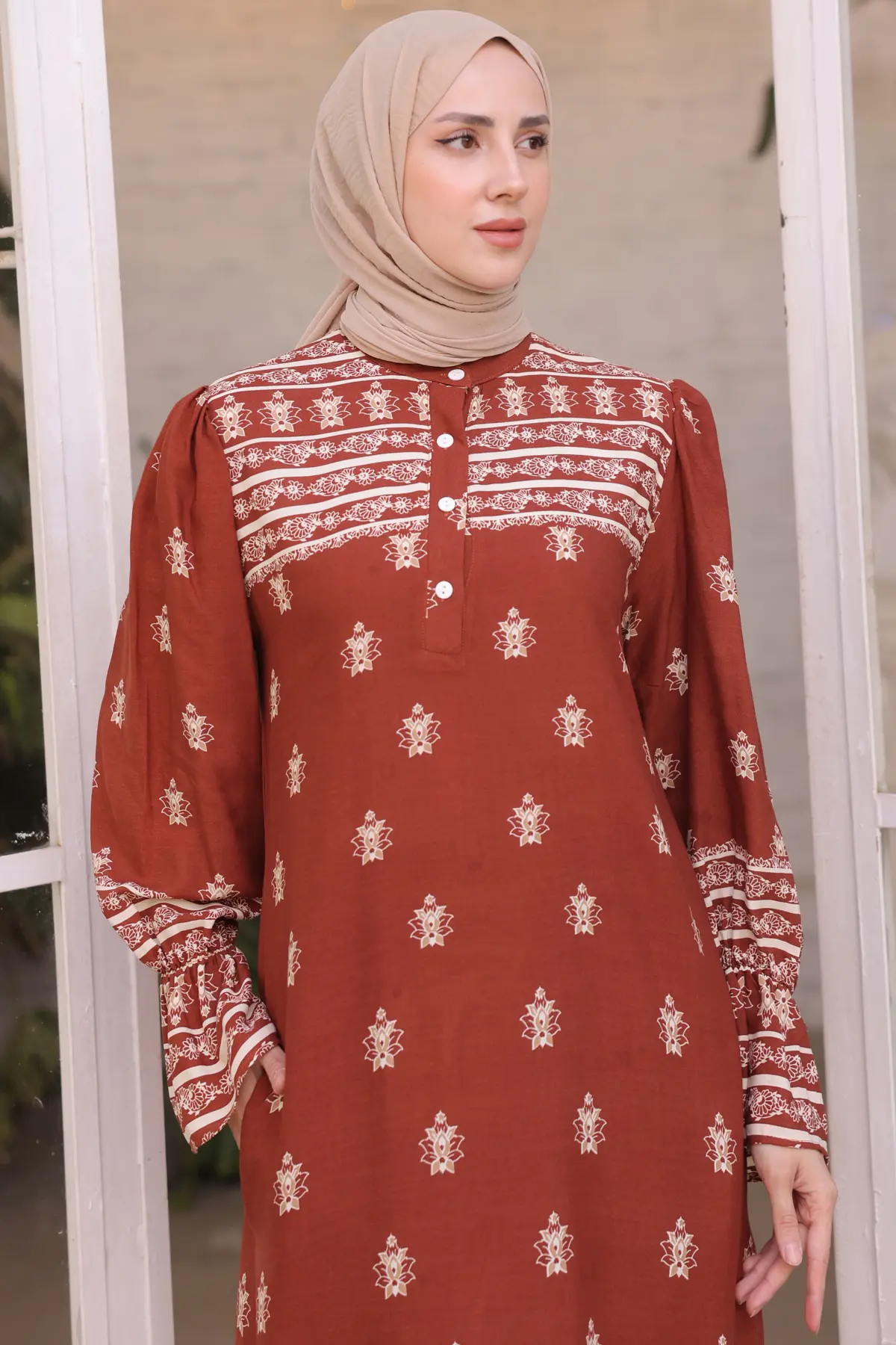 New Patterned Dress-detail