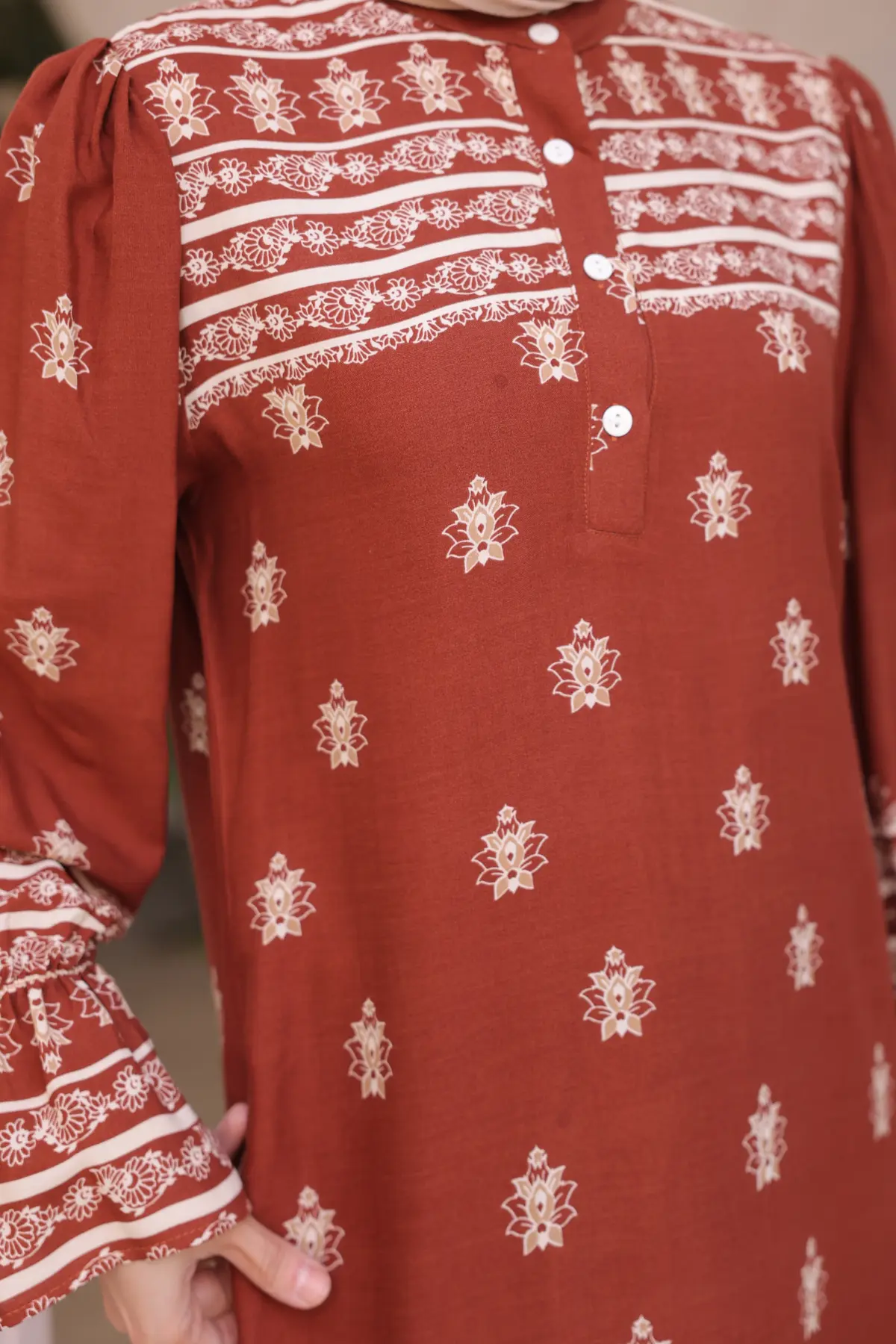 New Patterned Dress-detail