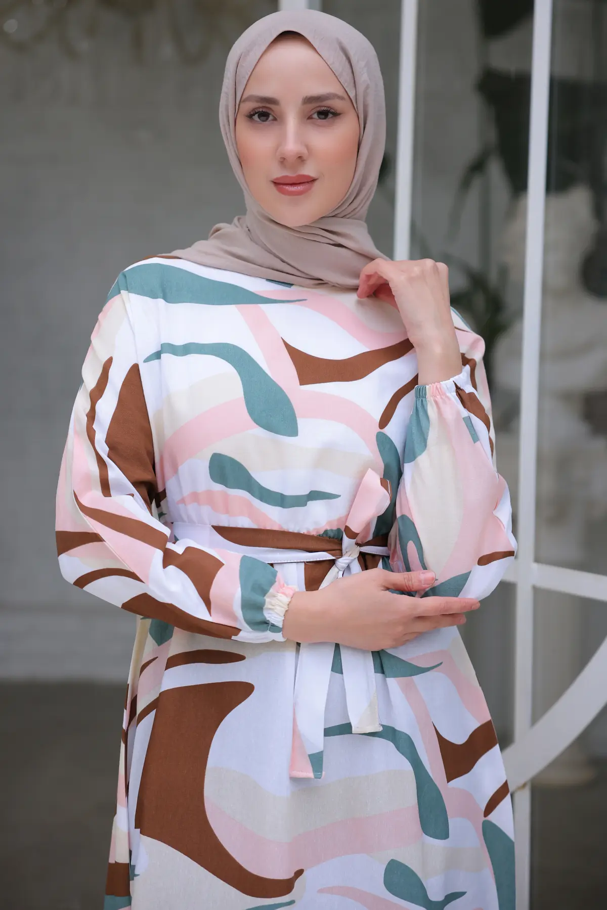 New Patterned Dress-detail