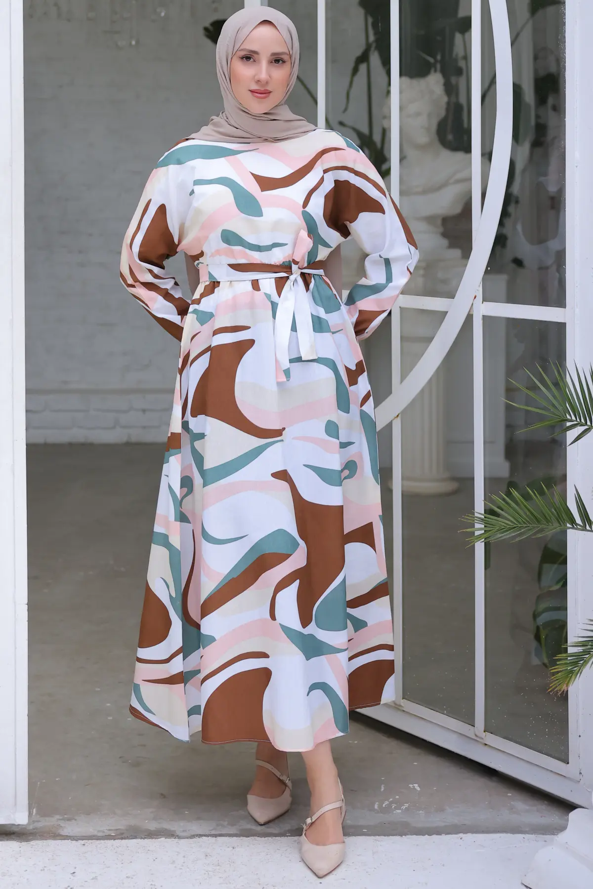 New Patterned Dress-detail