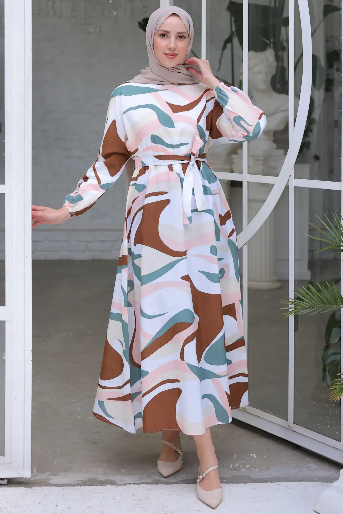 New Patterned Dress-detail