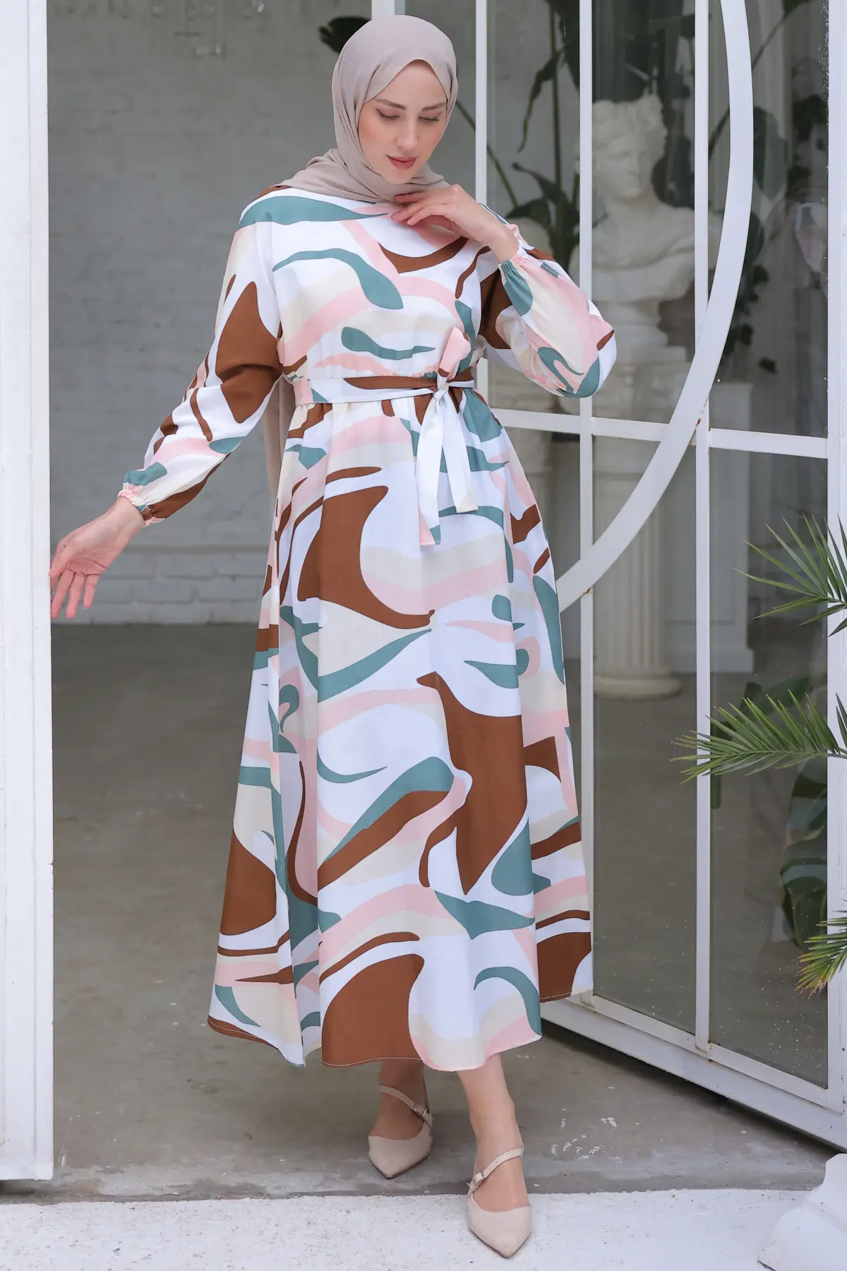 New Patterned Dress-detail