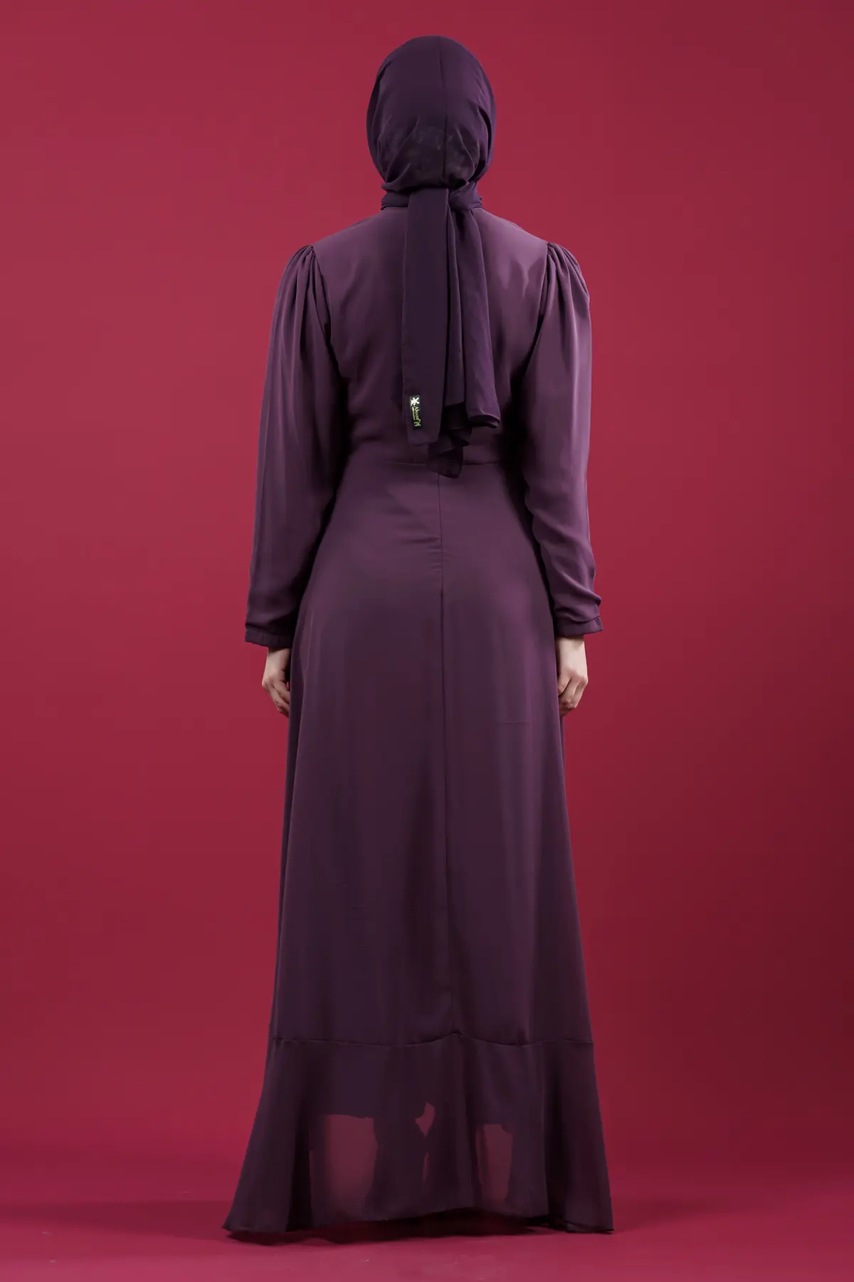 New Purple Evening Dress-detail