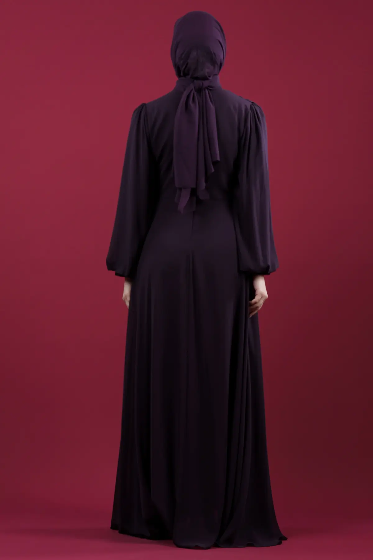 New Purple Evening Dress-detail