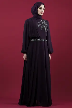 New Purple Evening Dress