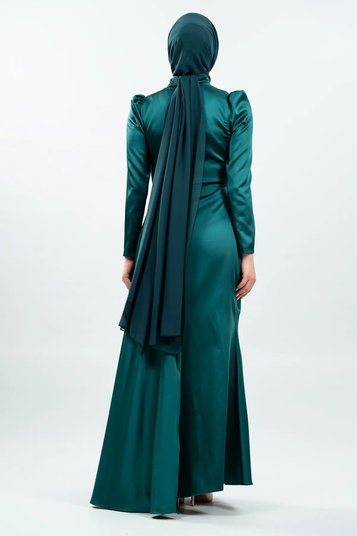 New Satin Evening Dress-detail