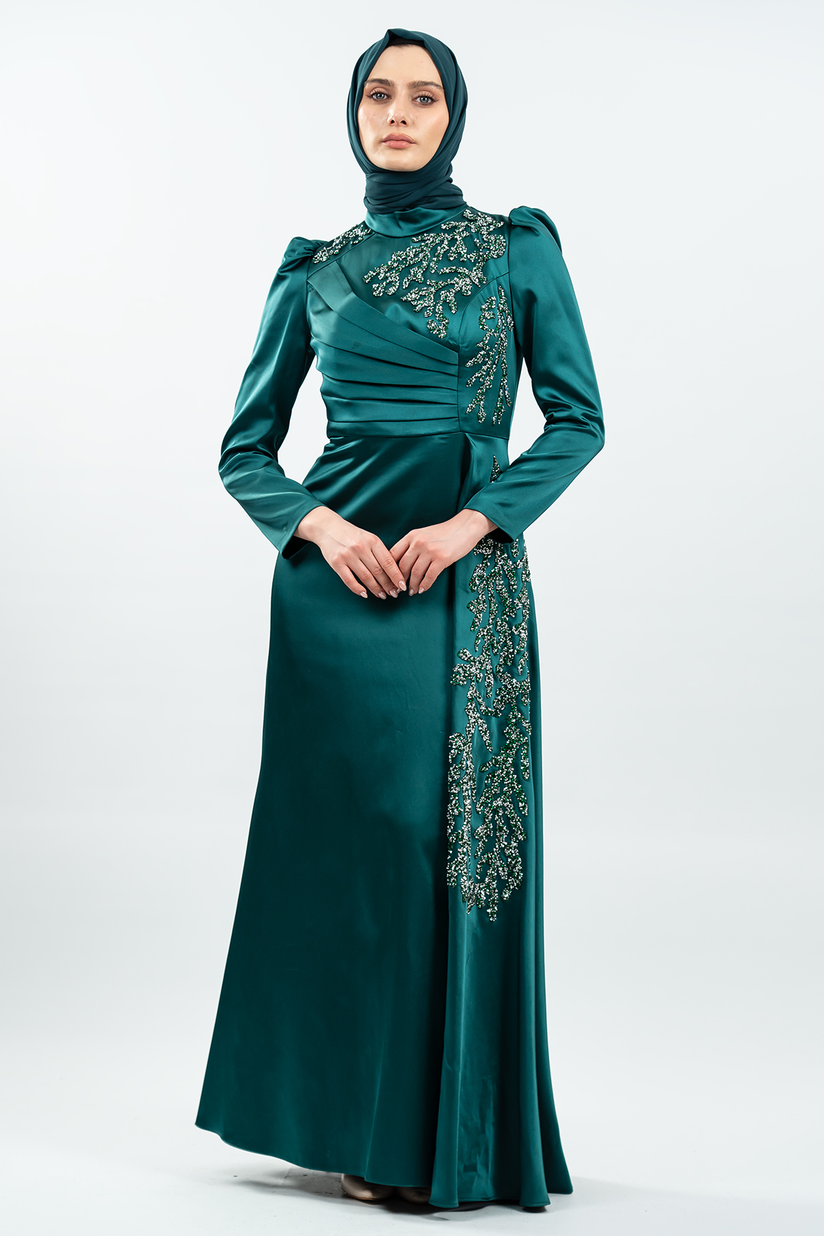 New Satin Evening Dress