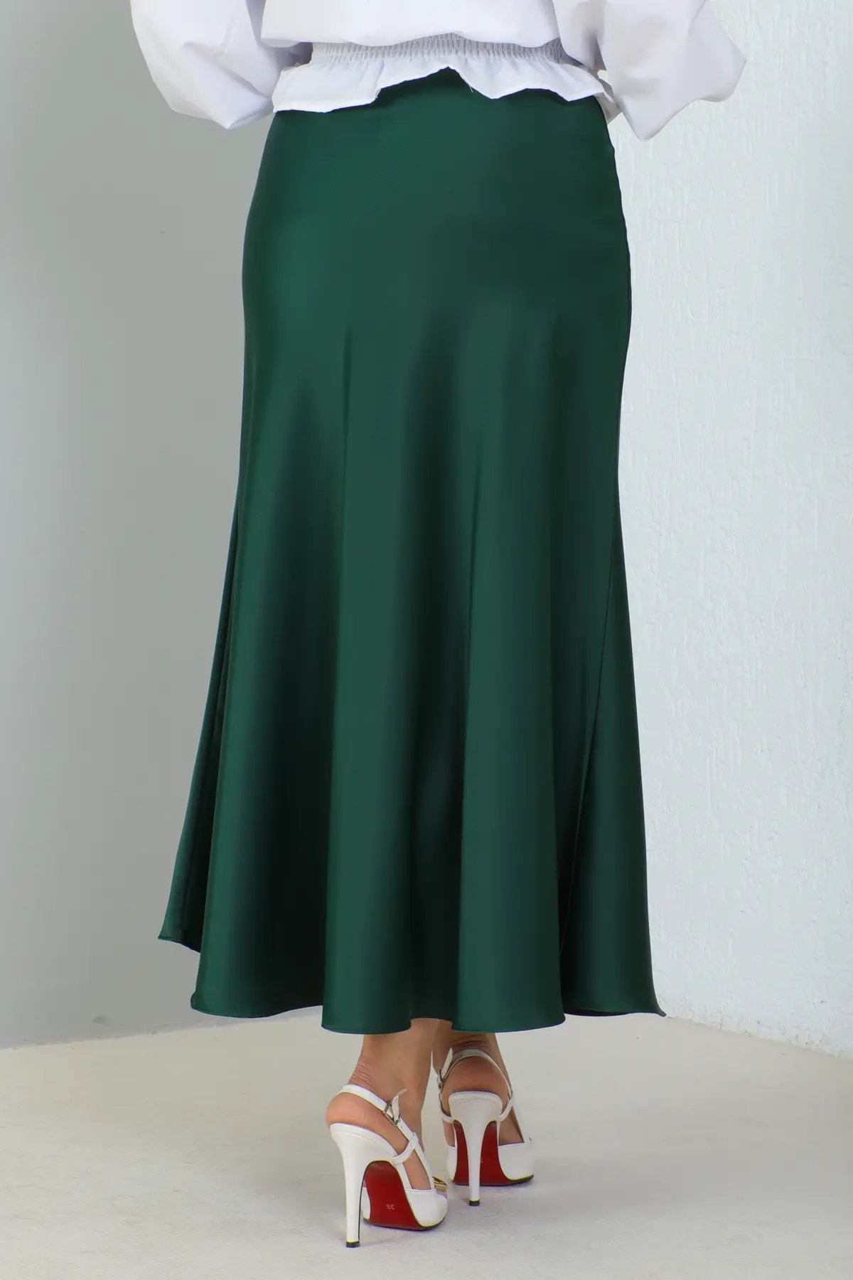 New Satin Skirt-detail