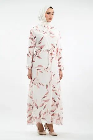 New Season Floral Patterned Hijab Dress