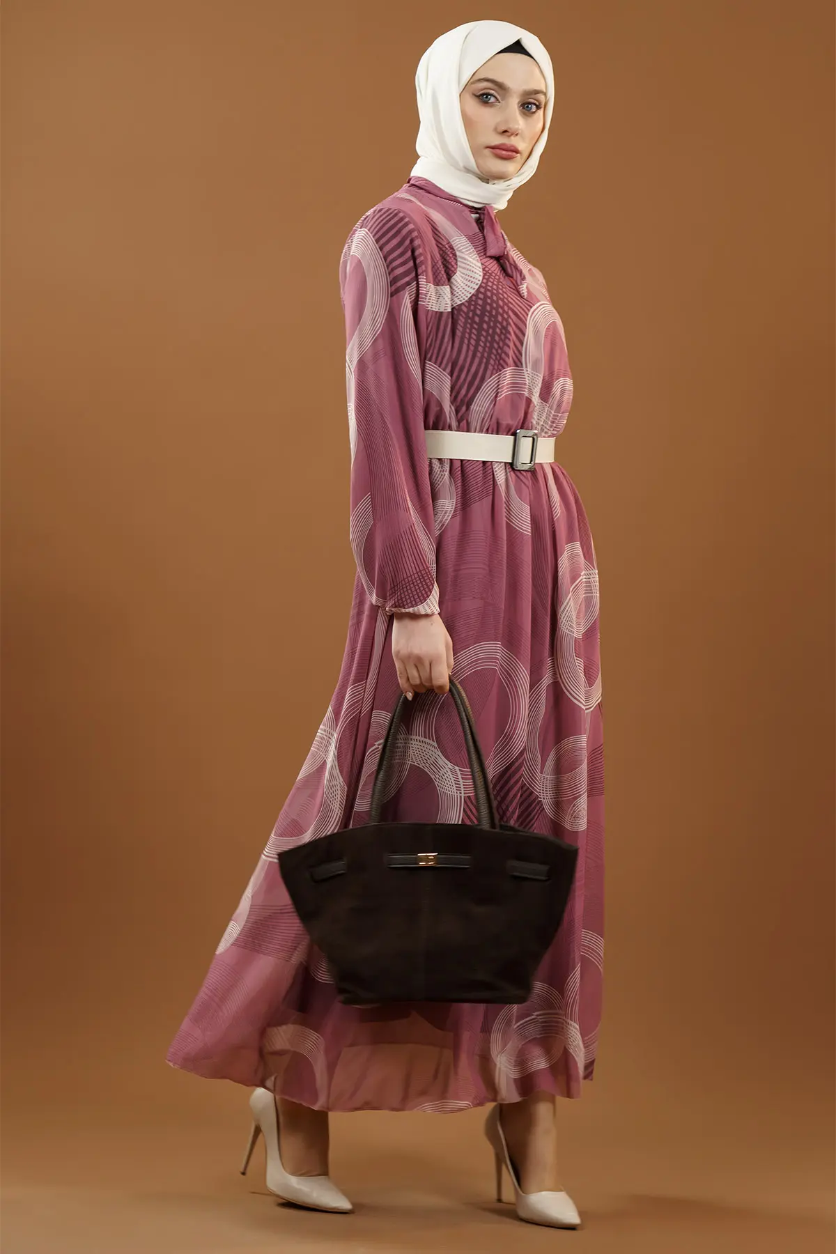 New Season Patterned Daily Dress-detail