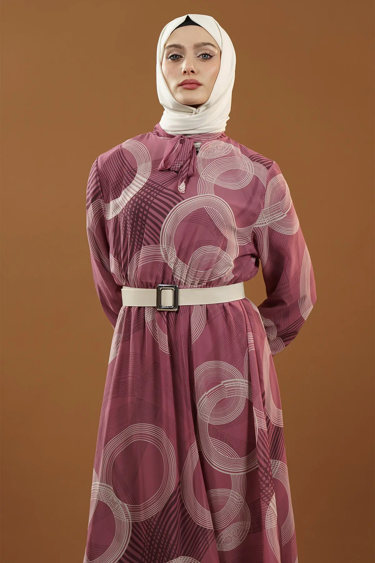 New Season Patterned Daily Dress-detail