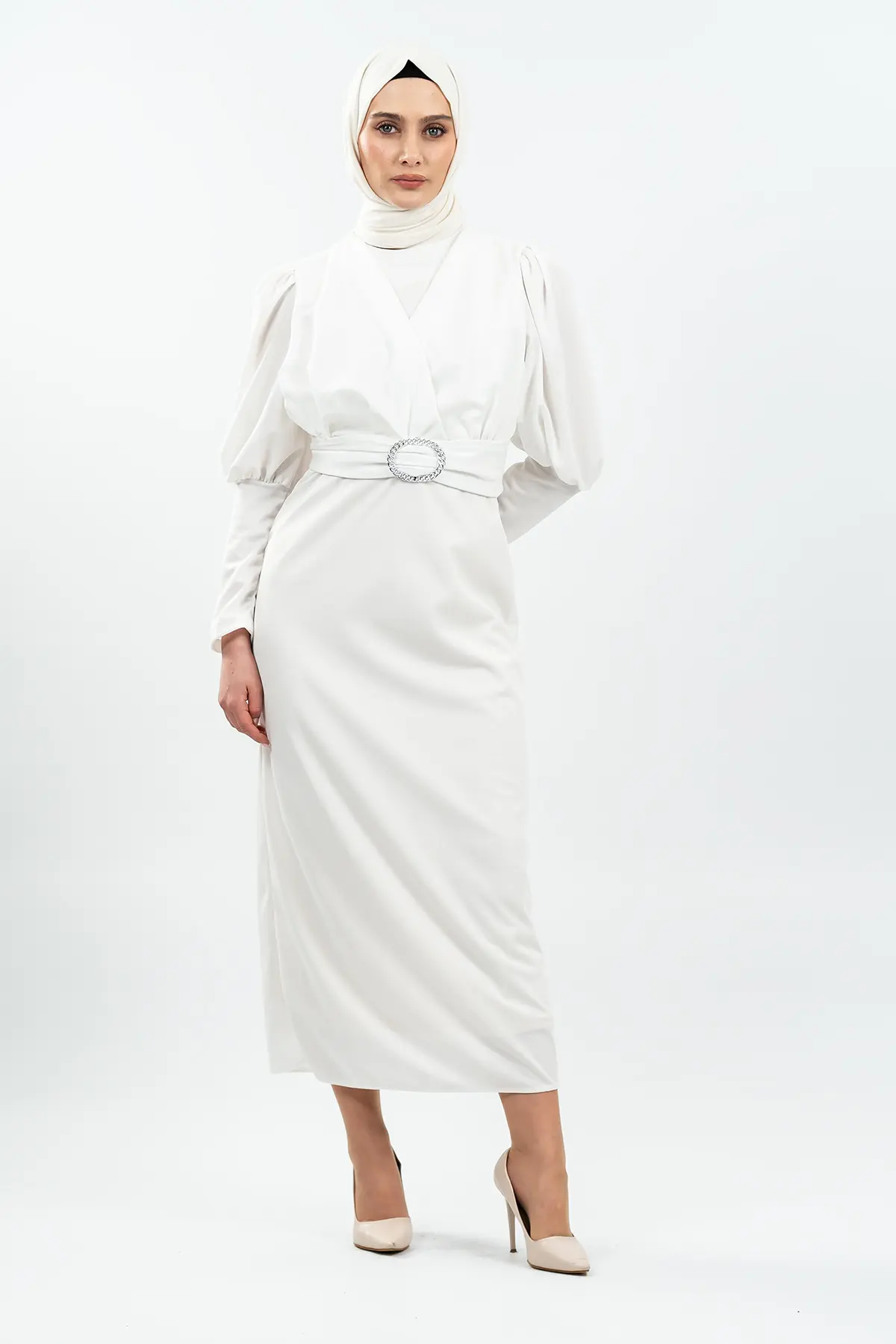 New Season Patterned Hijab Dress-detail