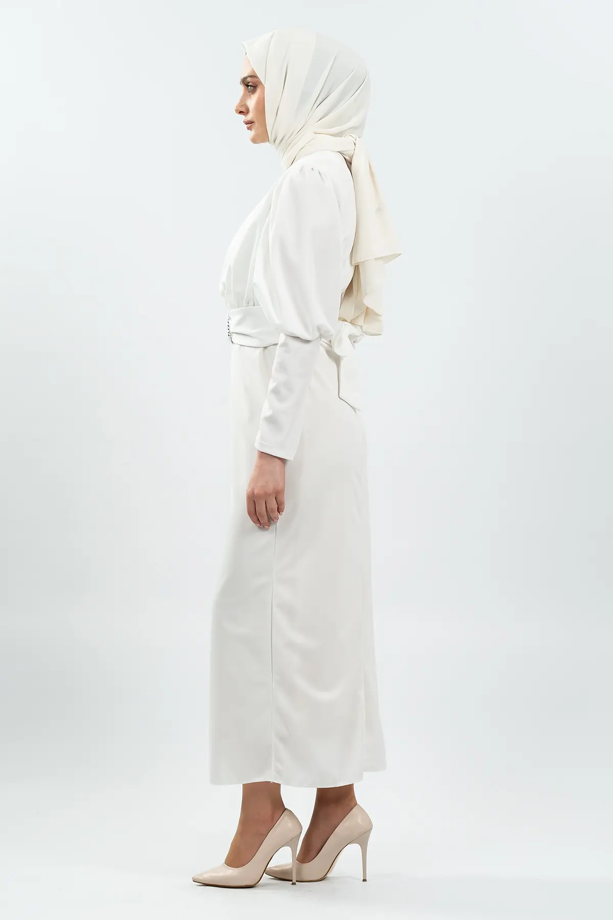 New Season Patterned Hijab Dress-detail