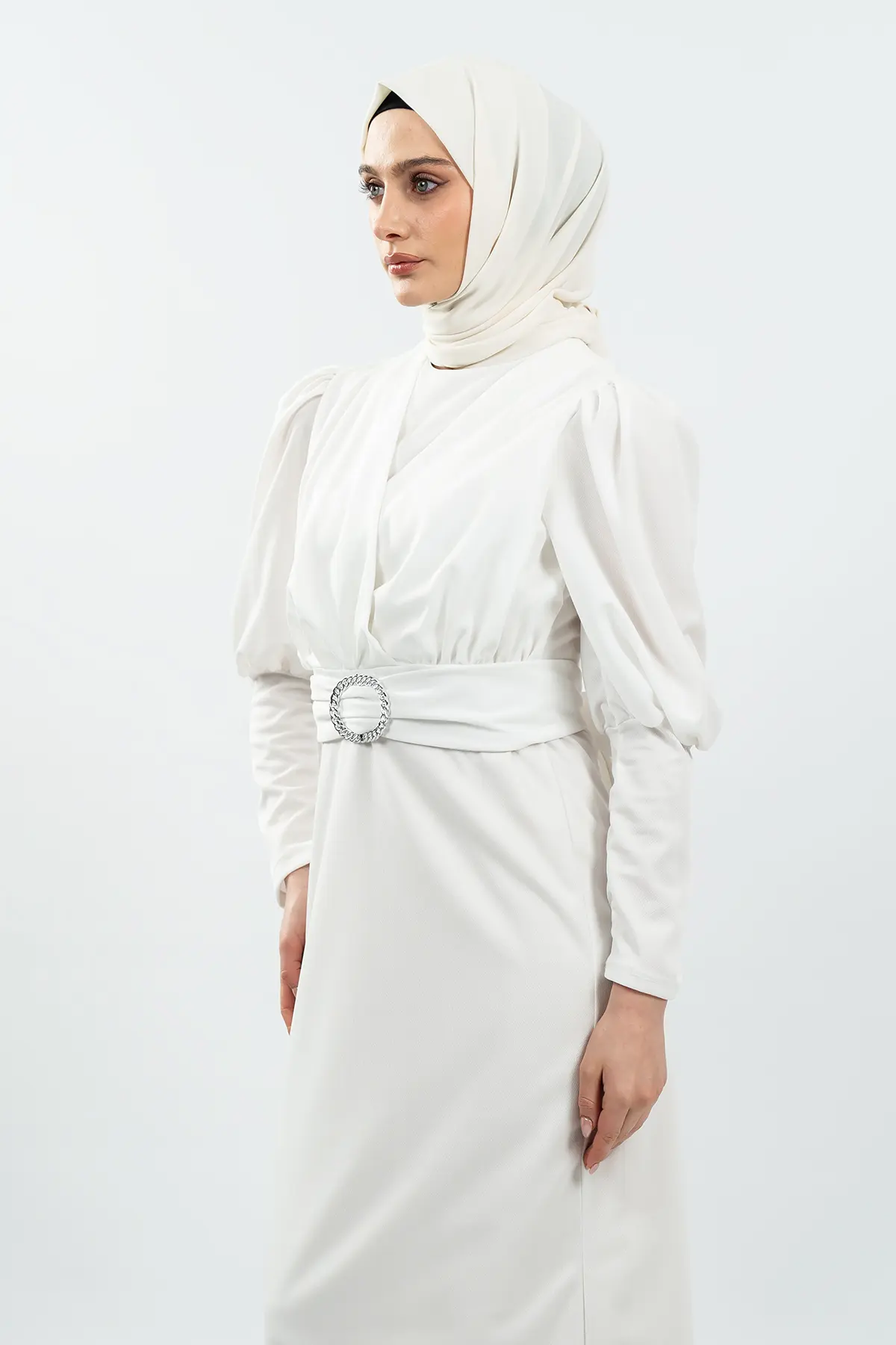 New Season Patterned Hijab Dress-detail