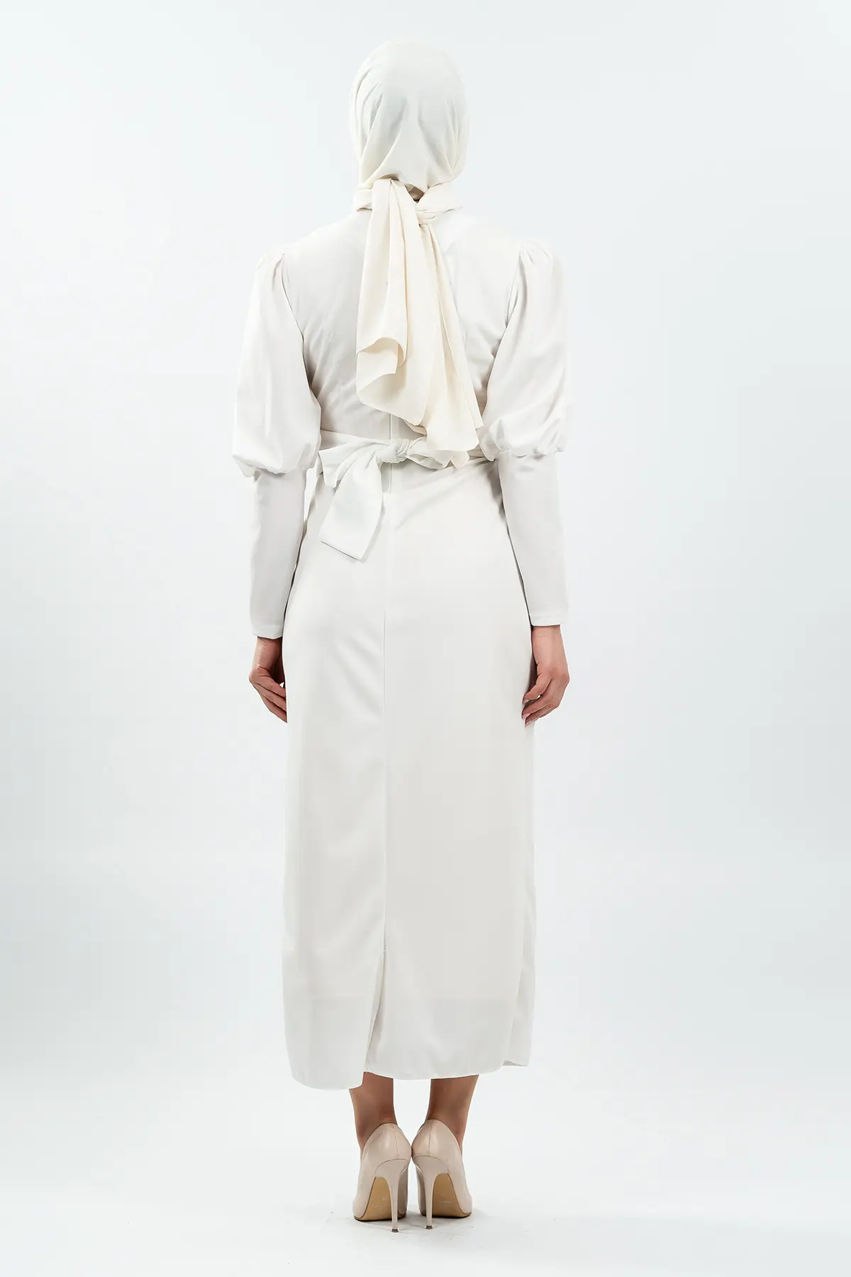 New Season Patterned Hijab Dress-detail