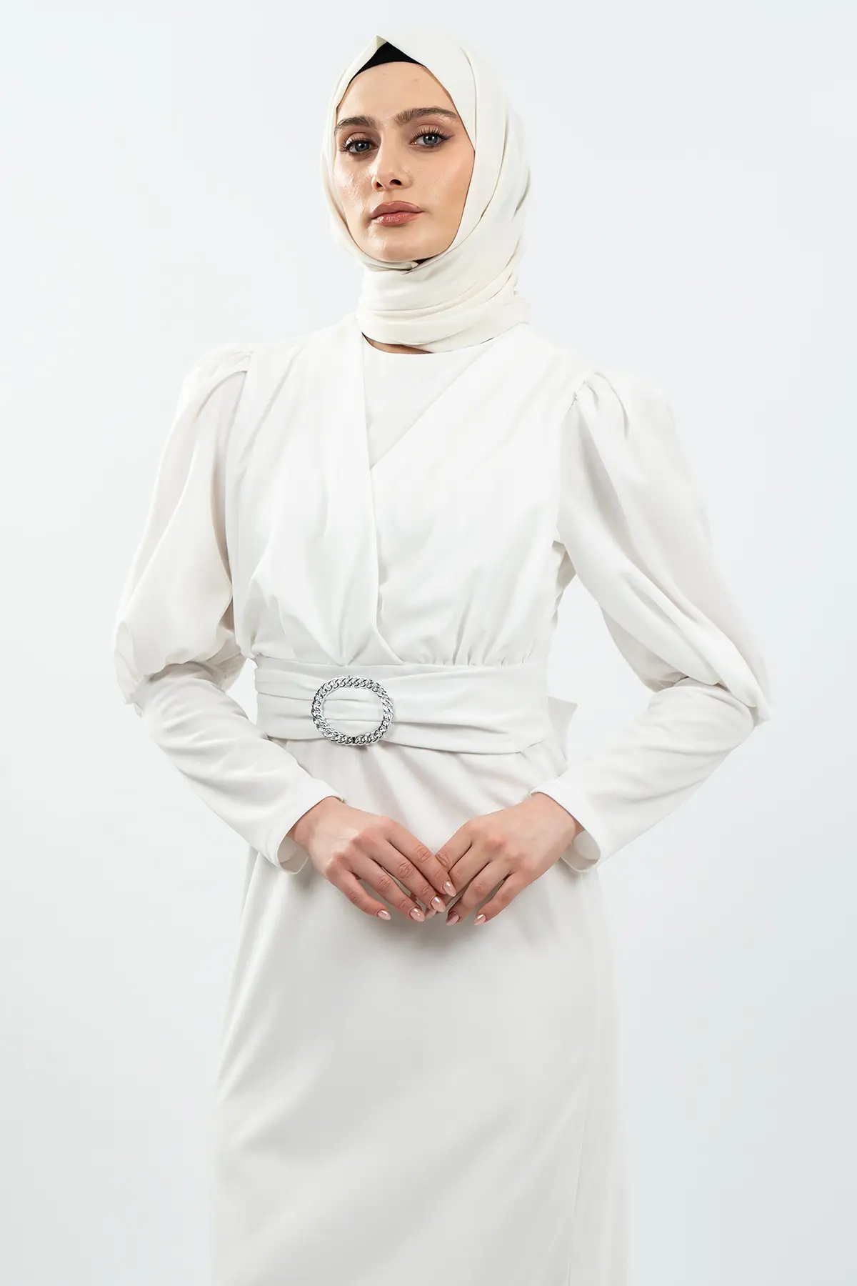 New Season Patterned Hijab Dress-detail