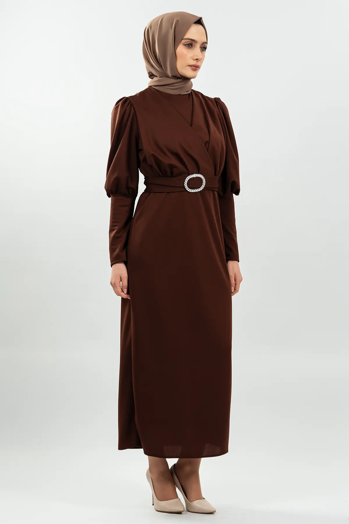 New Season Patterned Hijab Dress-detail