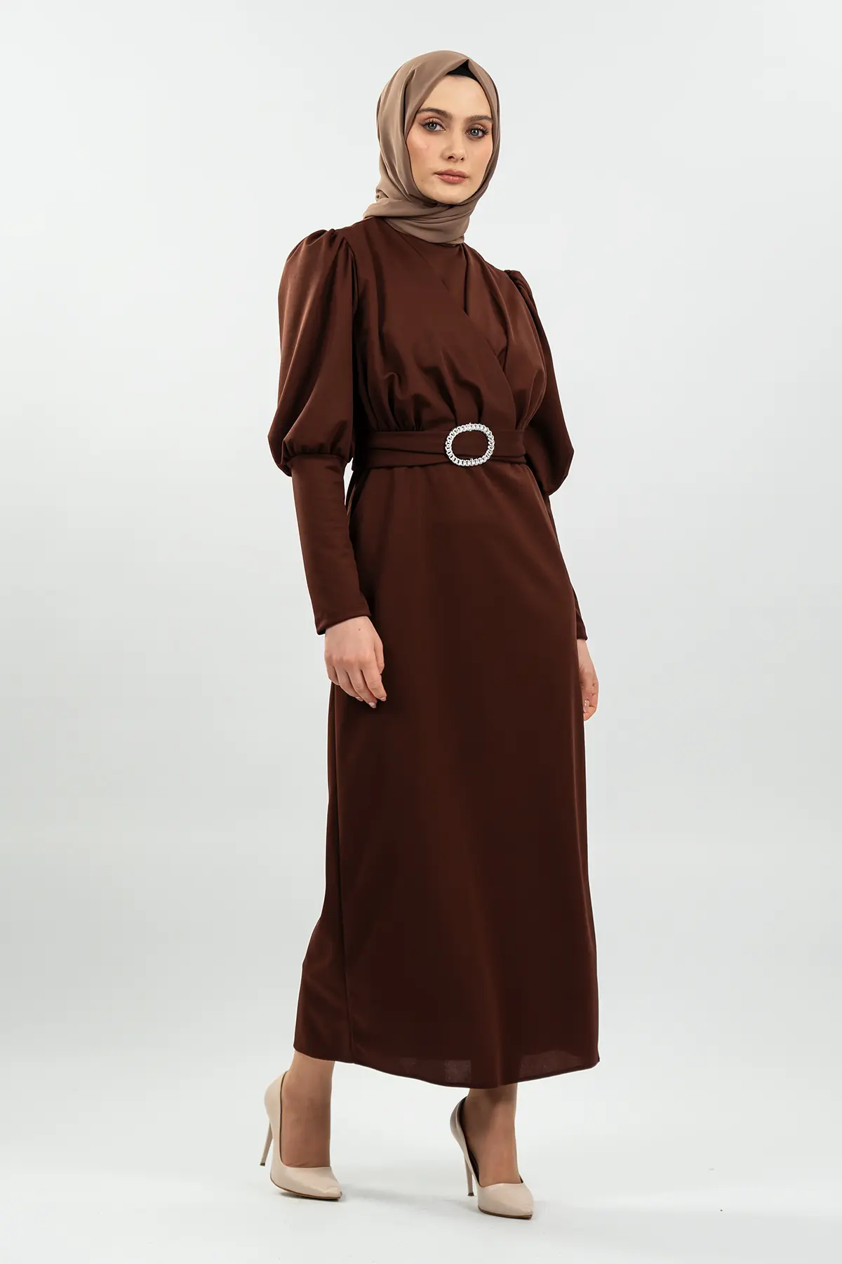 New Season Patterned Hijab Dress-detail