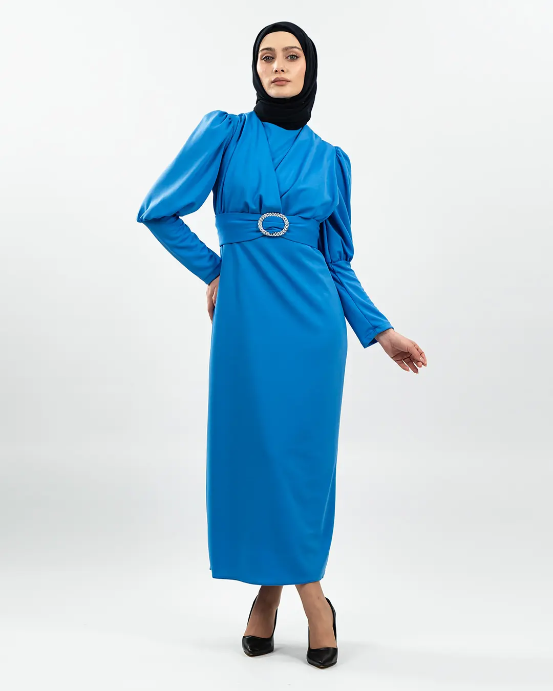 New Season Patterned Hijab Dress-detail