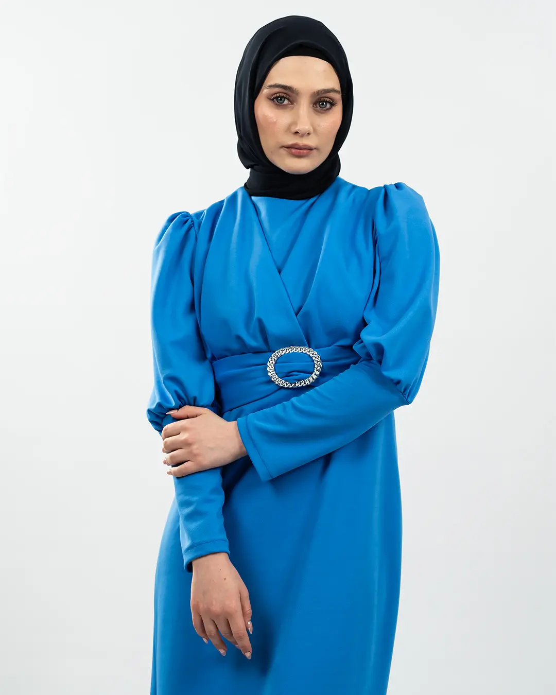 New Season Patterned Hijab Dress-detail