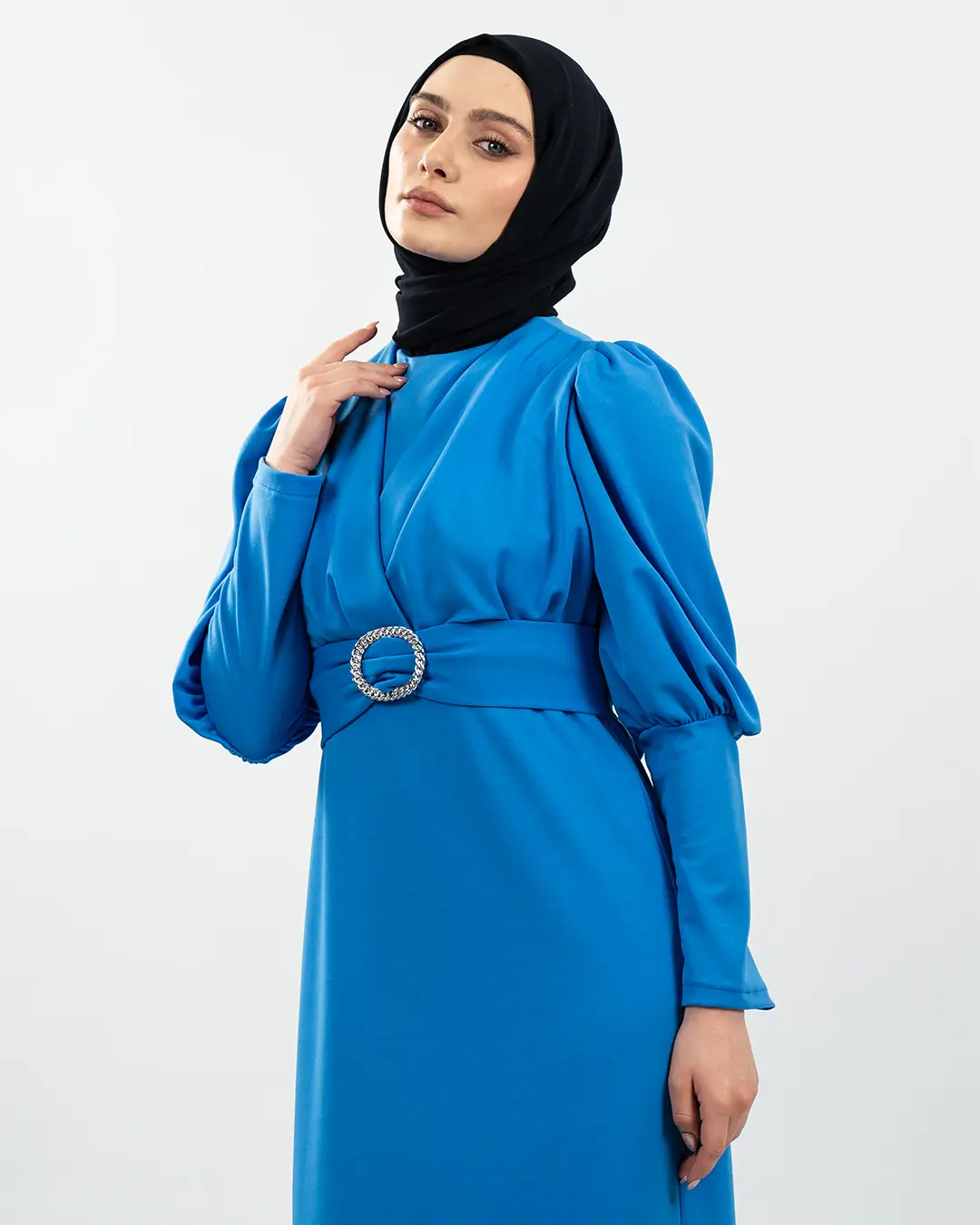 New Season Patterned Hijab Dress-detail