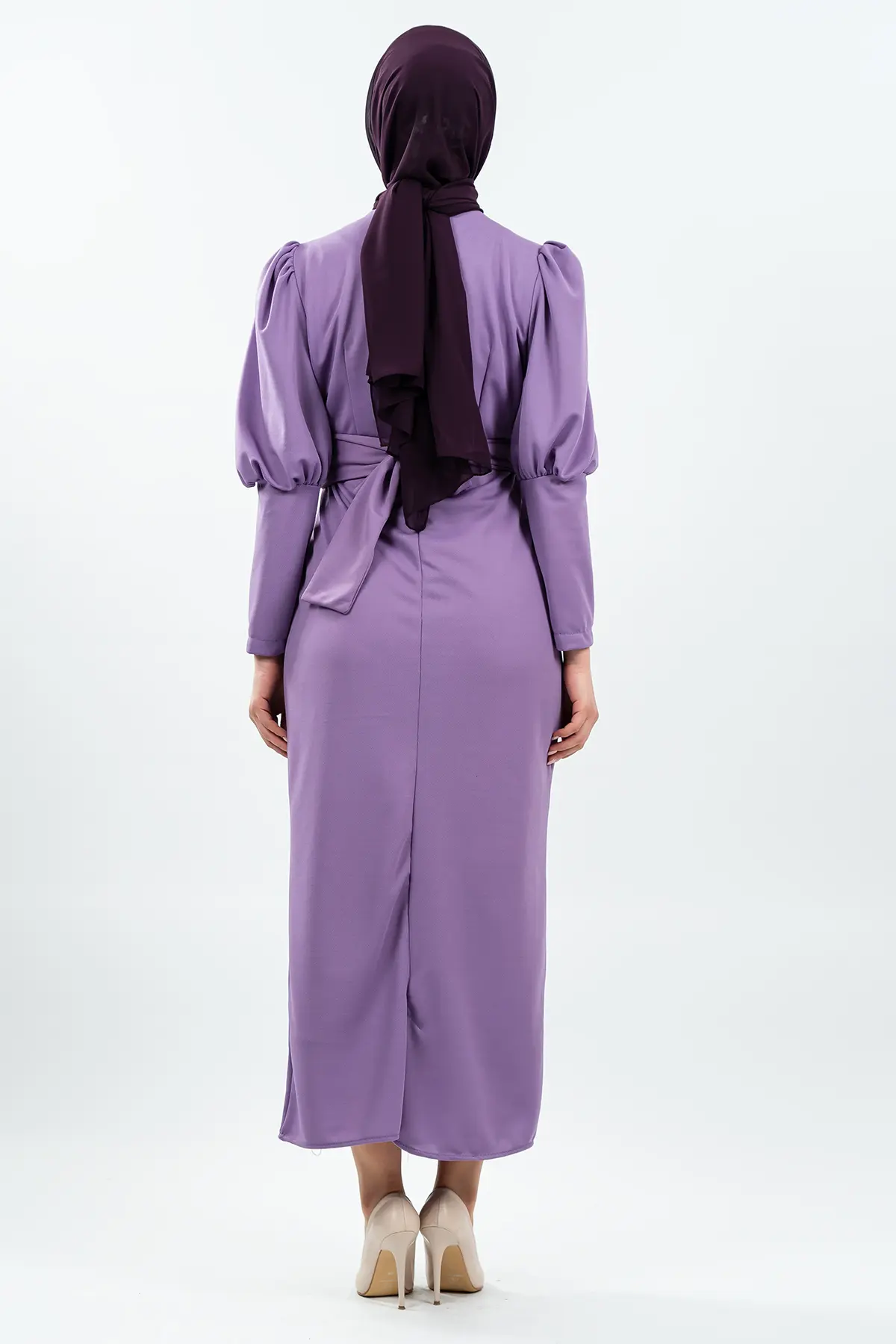 New Season Patterned Hijab Dress-detail