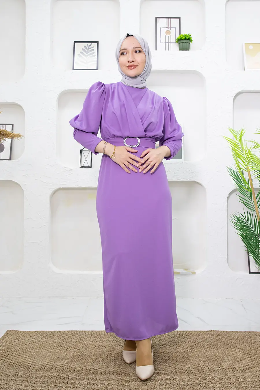 New Season Patterned Hijab Dress