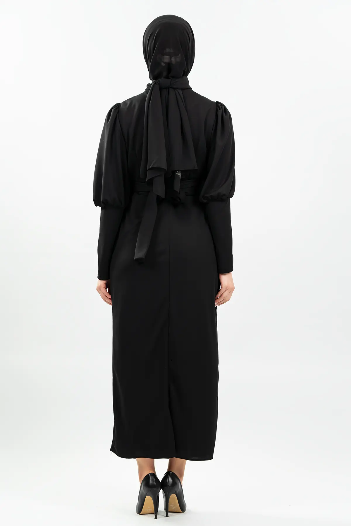 New Season Patterned Hijab Dress-detail