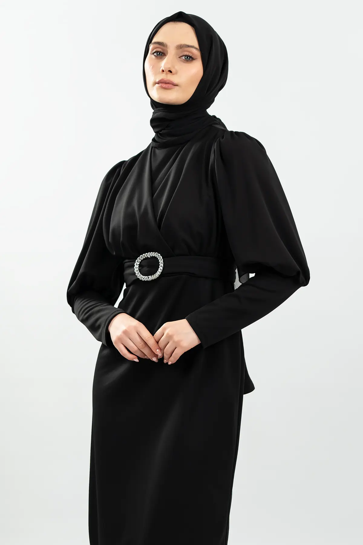 New Season Patterned Hijab Dress-detail