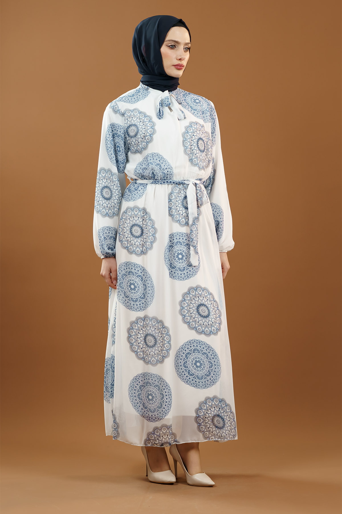 New Season Patterned Hijab Dress