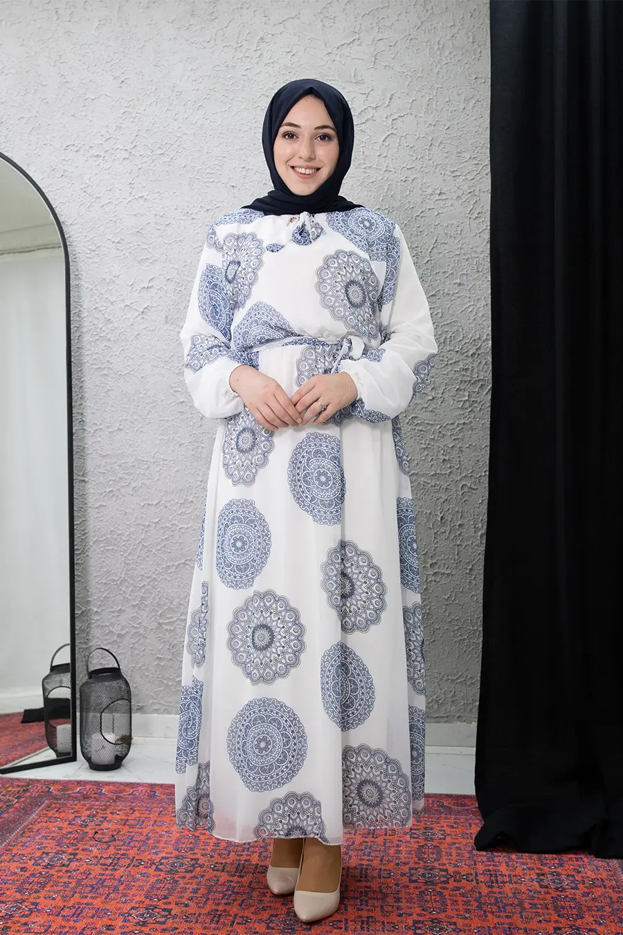 New Season Patterned Hijab Dress