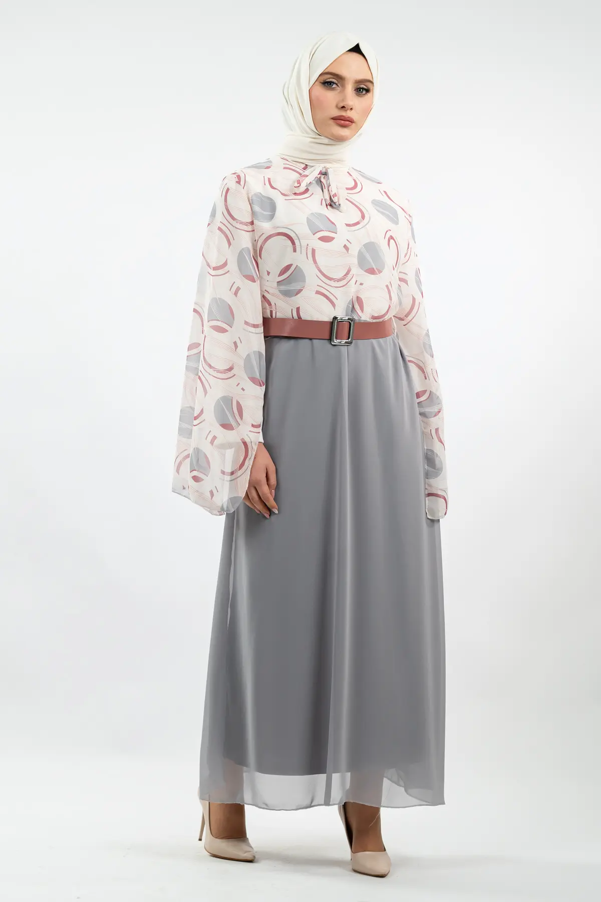 New Season Patterned Hijab Dress