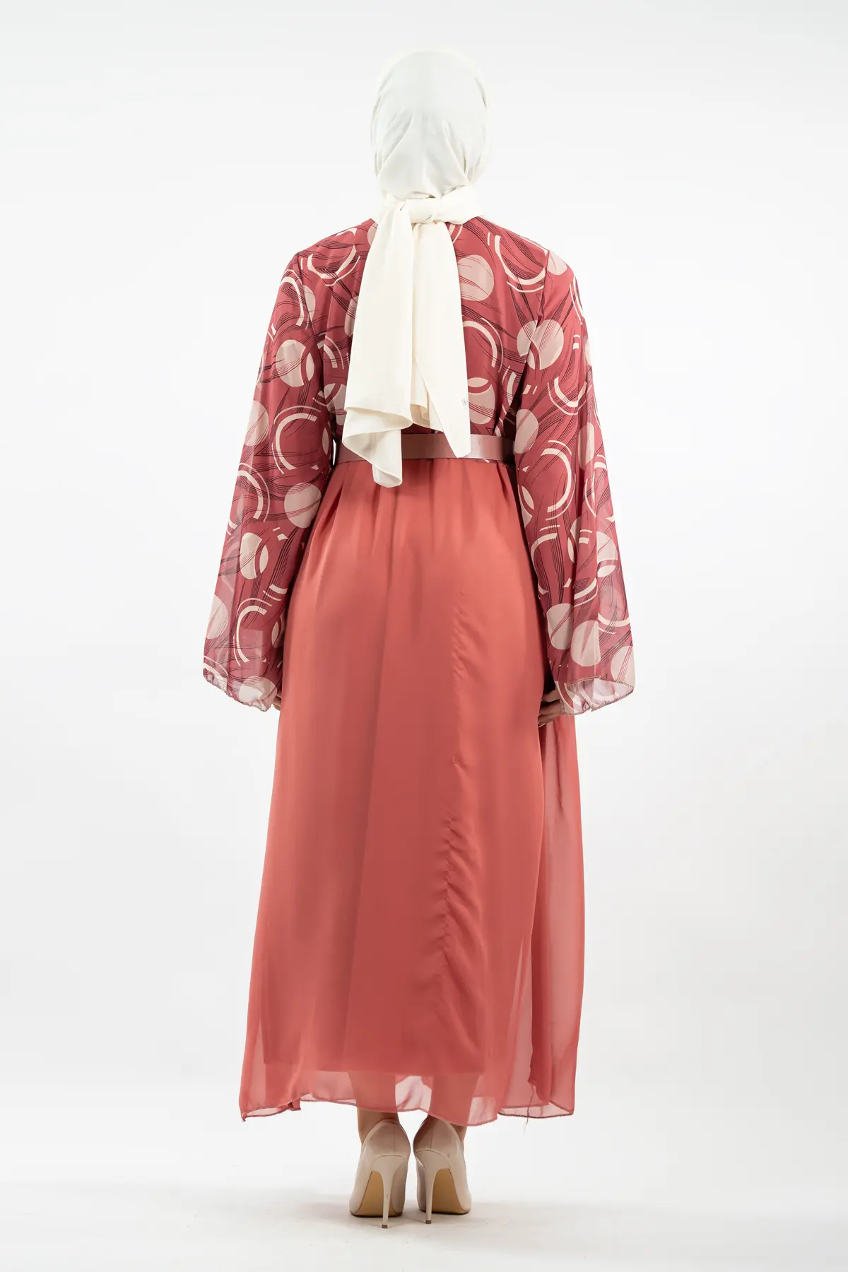 New Season Patterned Hijab Dress-detail