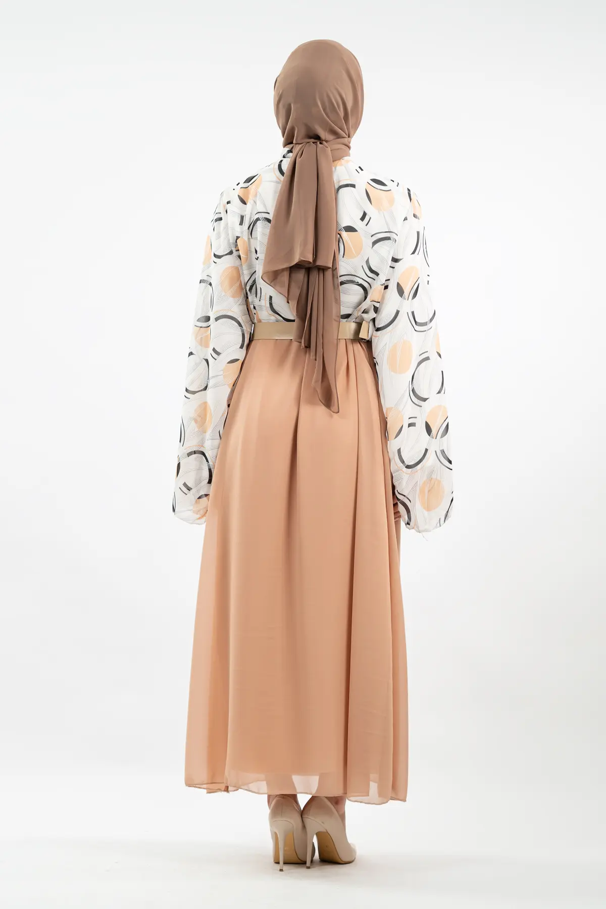 New Season Patterned Hijab Dress-detail