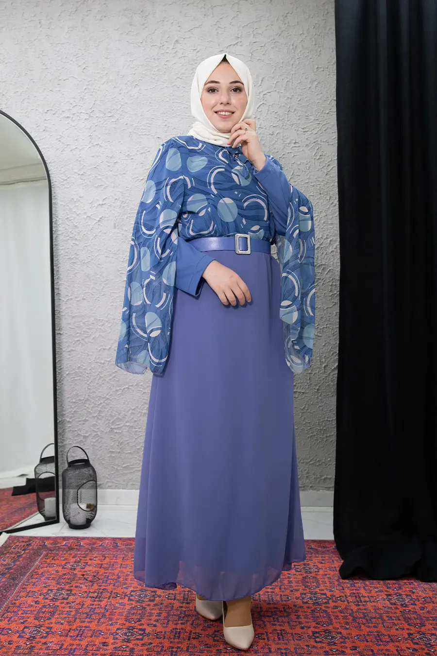 New Season Patterned Hijab Dress