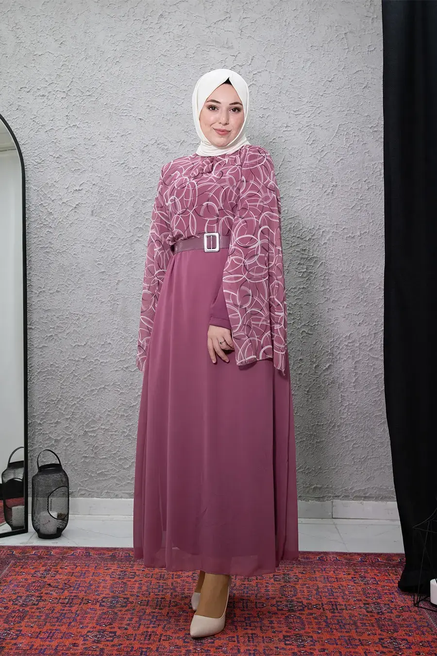 New Season Patterned Hijab Dress