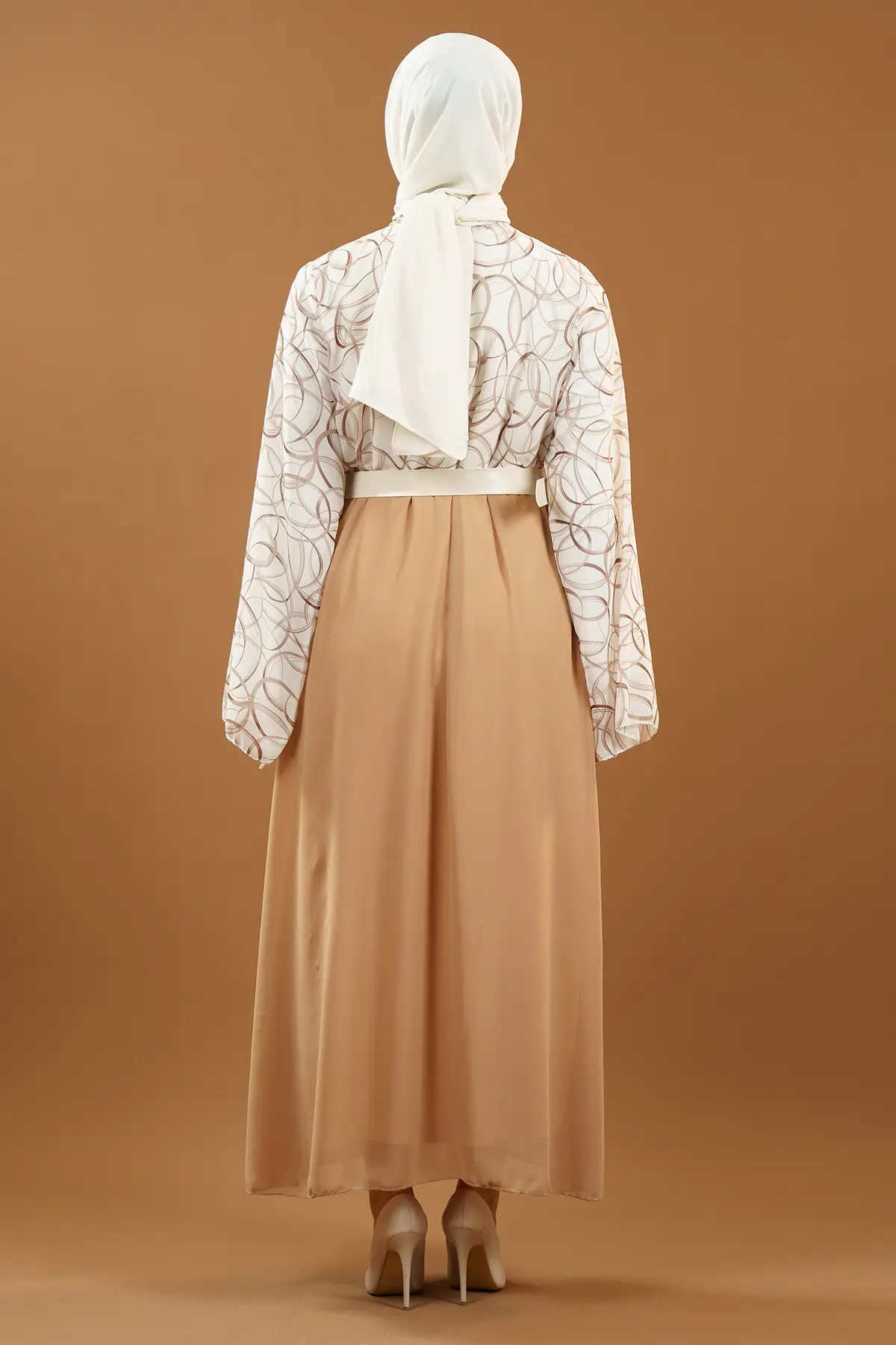 New Season Patterned Hijab Dress-detail