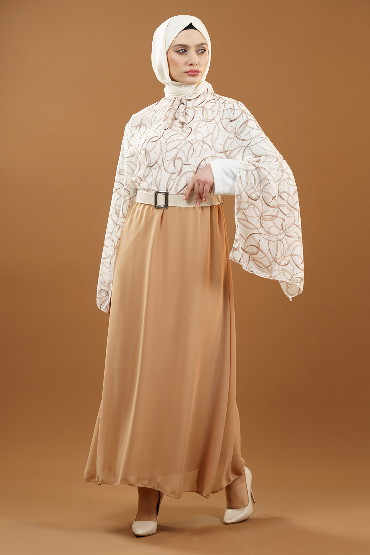 New Season Patterned Hijab Dress