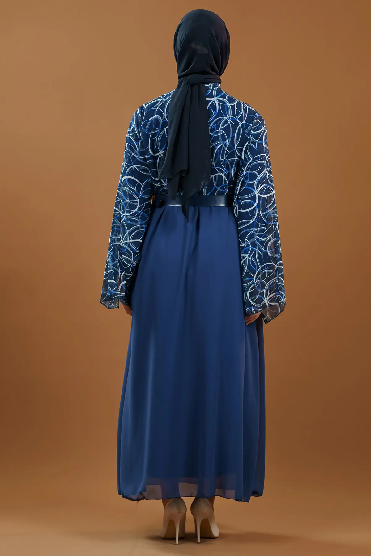 New Season Patterned Hijab Dress-detail
