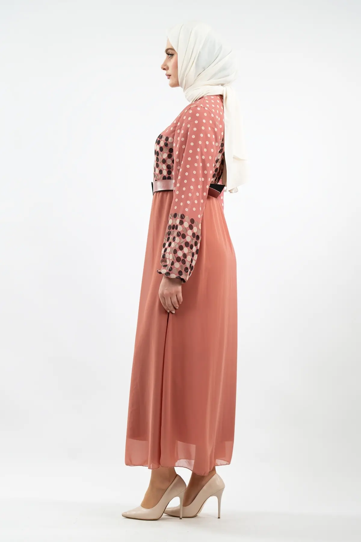 New Season Polka Dot Hijab Dress-detail