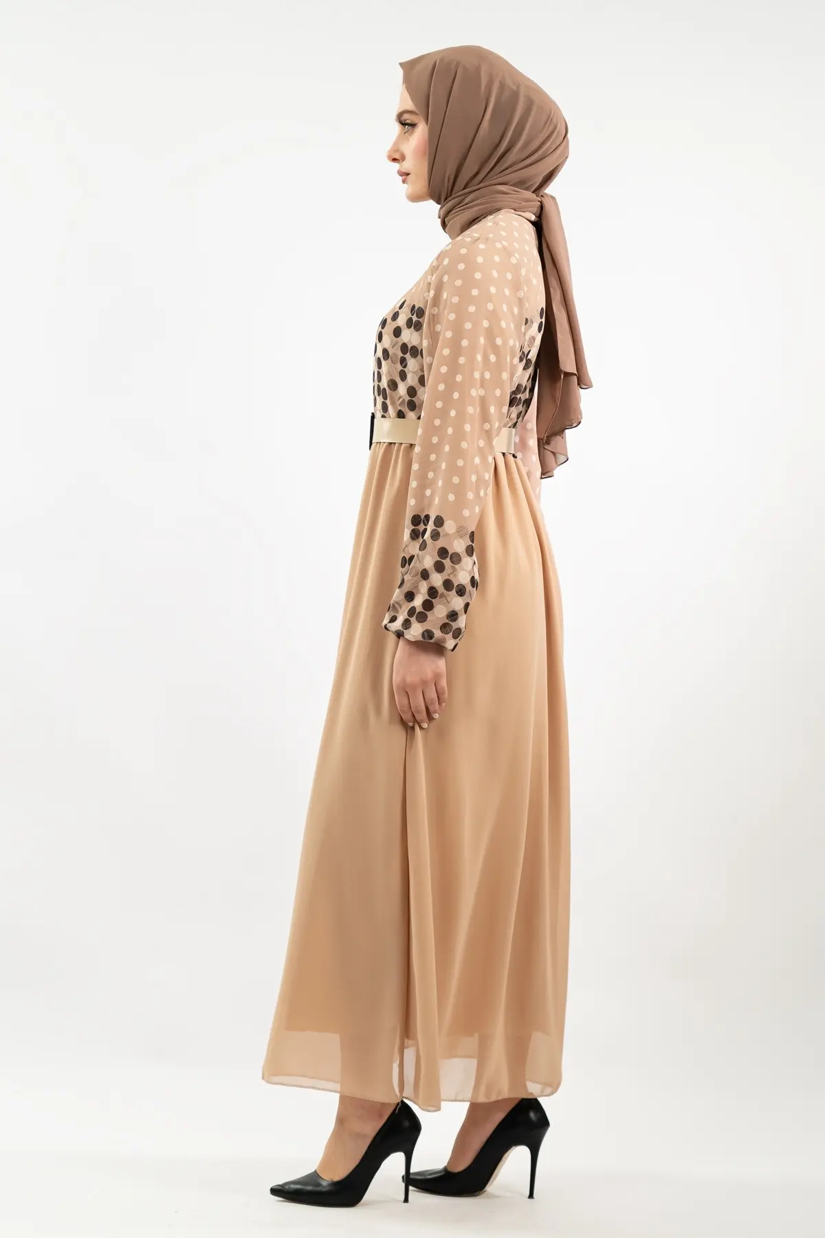 New Season Polka Dot Hijab Dress-detail